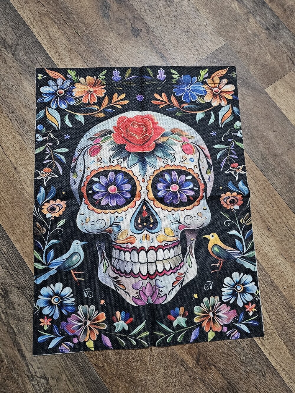Sugar Skull  Decorative Flag